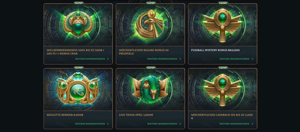Talismania Casino Boni, Willkommensbonus, Reload Bonus, Mystery Bonus, Roulette, Live Trivia Spiel, wöchentlicher Cashback