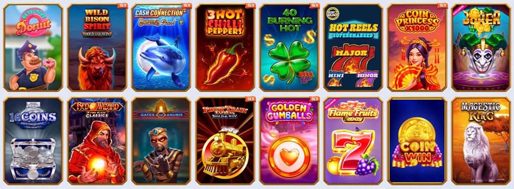 RomiBet, Spielautomaten, Online-Casino, Donut, Cash Connection, Hot Reels, Coin Princess, Golden Gumballs, Majestic King