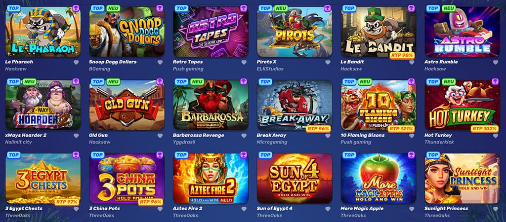GambleZen Casino Spielautomaten, Slots, Le Pharaoh, Snoop Dogg Dollars, Retro Tapes, Le Bandit, 3 Egypt Chests, Hot Turkey