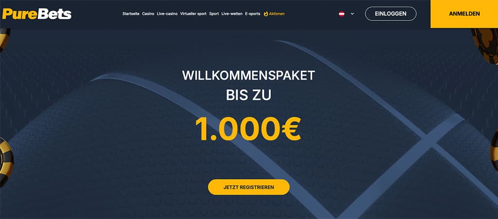 Purebets, Online Casino Echtgeld, willkommenspaket