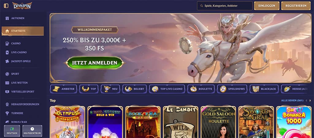 Diva Spin Casino, Internet Casinos Deutschland, online casino