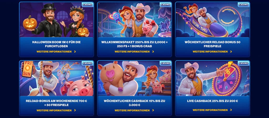 Freispiele, Spins of Glory, Wochenend Reload Bonus