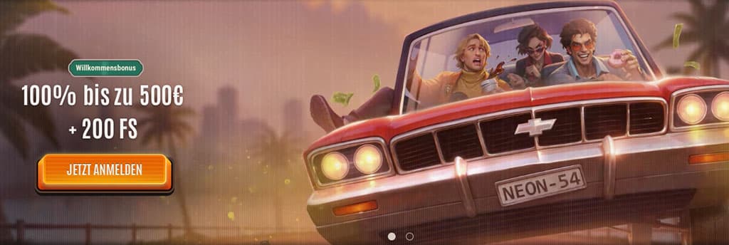 Neon54, Willkommensbonus, Freispiele