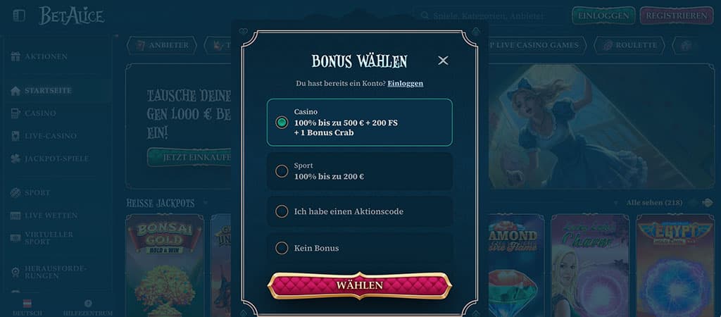 Registrierung, Betalice Casino 2025