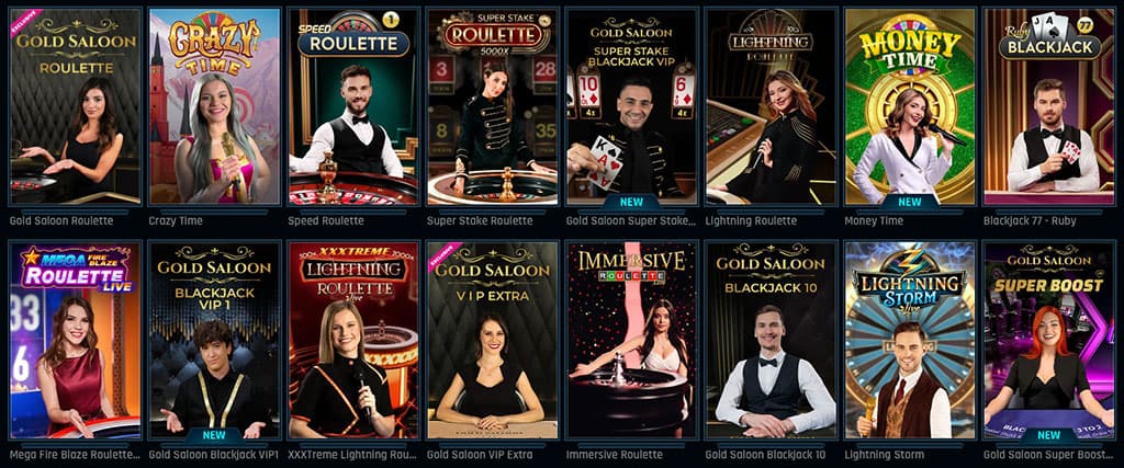 Live Casino Spiele, blackjack, roulette