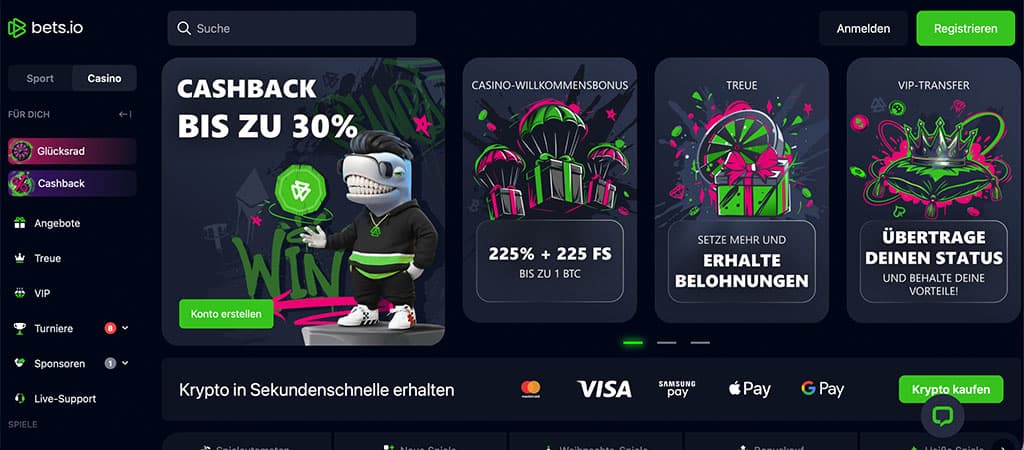 Betsio, Moderner und großer Casino Test, online casino