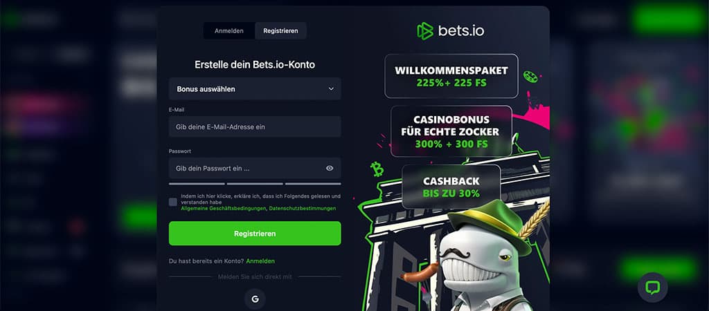 Registrierung bei Betsio Deutschland, Beste Boni und Casinos 