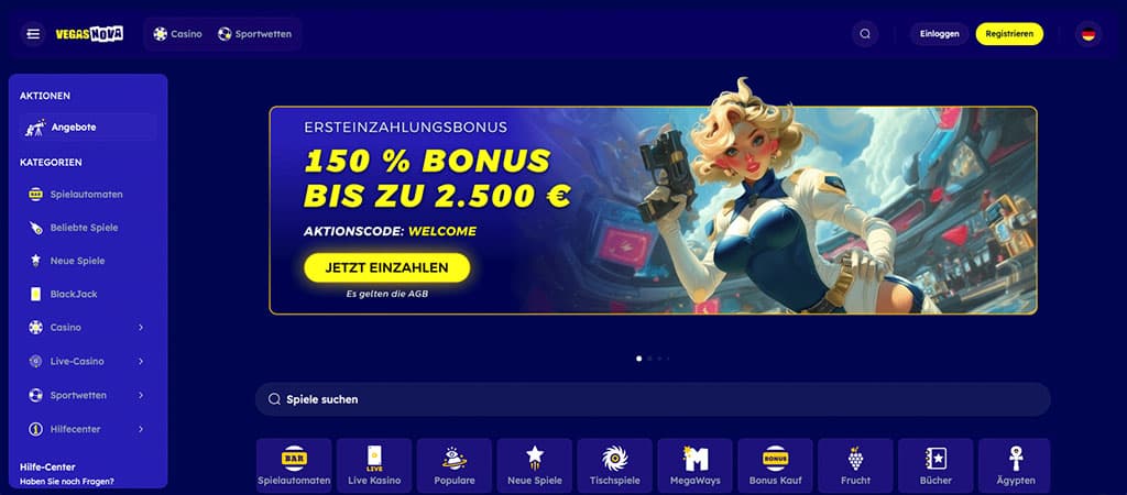 Internet Casinos Deutschland, VegasNova