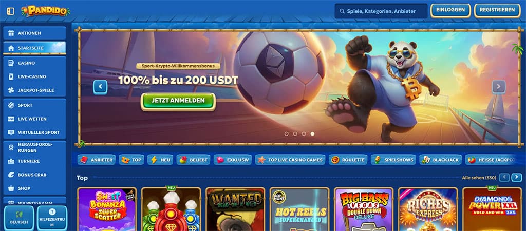 Internet Casinos Deutschland, Pandido Casino