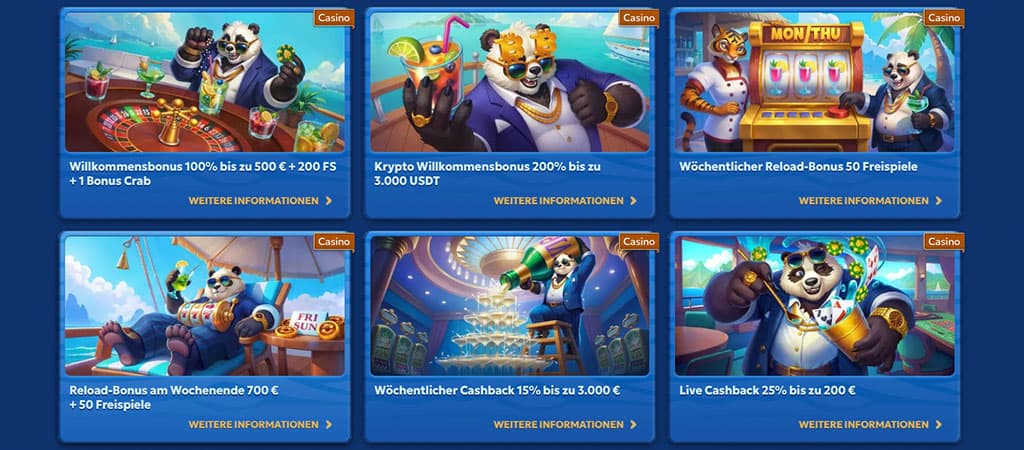 Freispiele Reload Bonus bei Pandido Online Casino