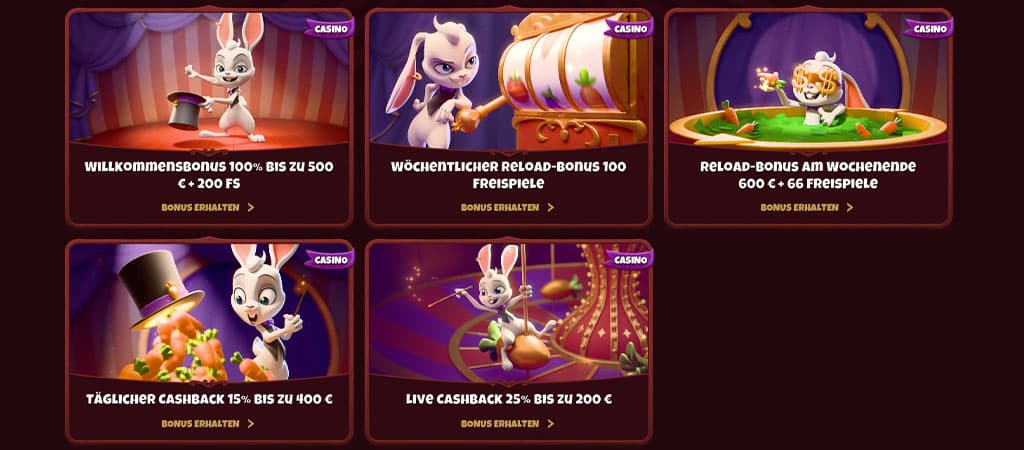 Magius Casino andere Aktionen - Turniere und mehr