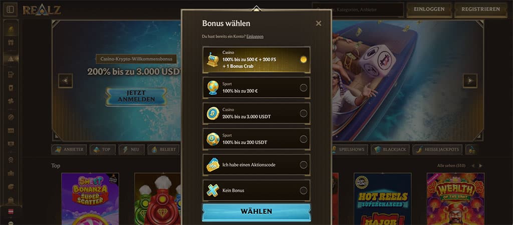 Registrierung bei Realz Deutschland, Schritt für Schritt