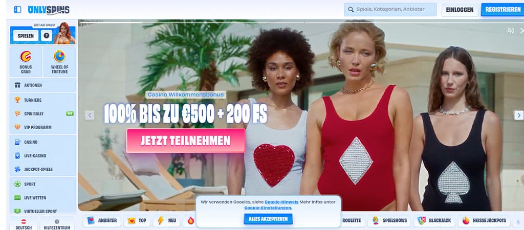 OnlySpins Casino, Sofortzugriff Bewertung 2026