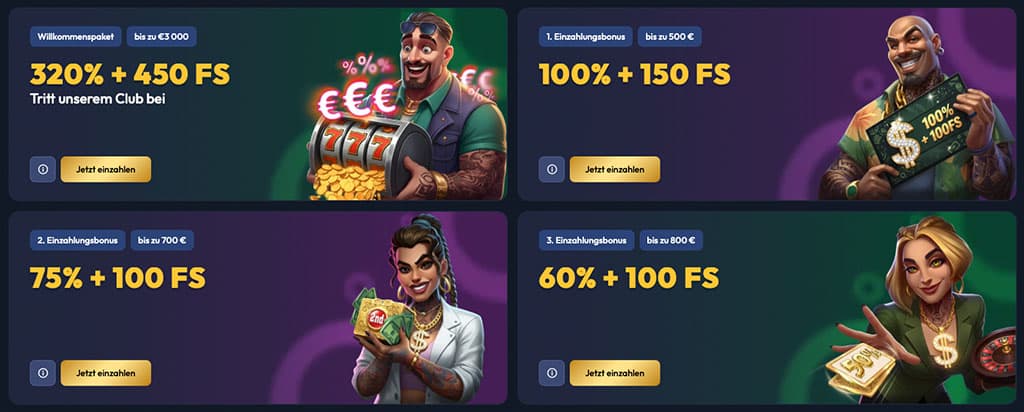 Bonusangebote und Aktionen bei Gangsta Casino