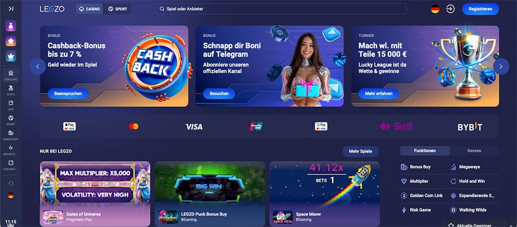 Legzo Casino, bescheiden und modern Bewertung 2026