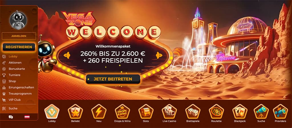 Vegazone Casino Test 2026 – Einfach und funktional