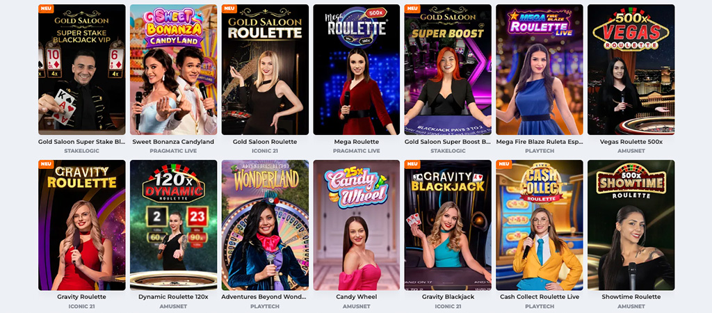 Betriot Spielangebot, Live Betriot Casino, Zocken gegen Live Dealer
