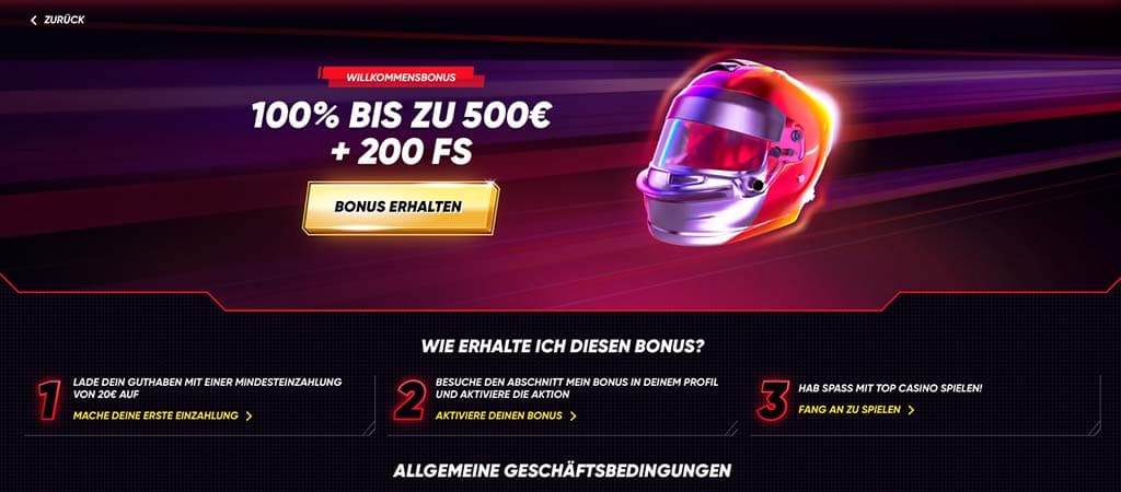 Freispiele, Willkommensbonus bei Quickwin