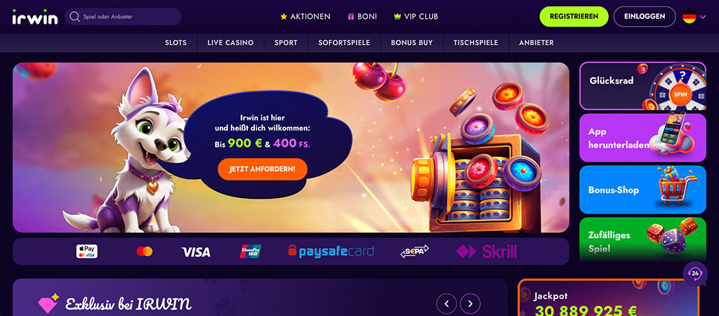 Irwin Casino Bewertung 2026, reibungslos und modern