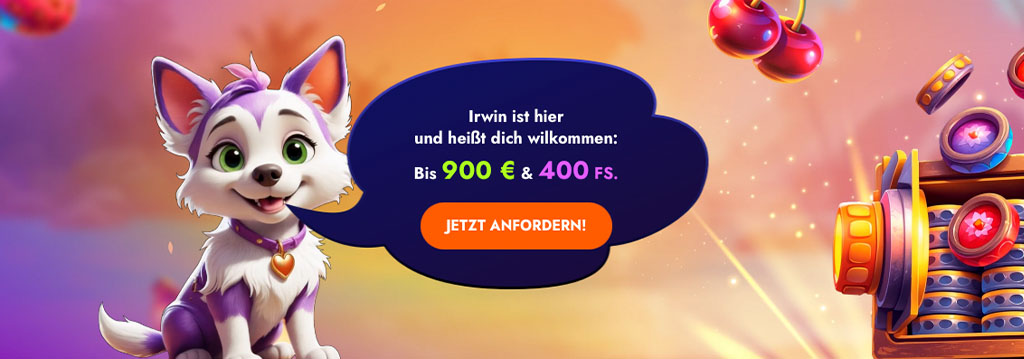 Willkommensbonus Paket, Irwin Casino