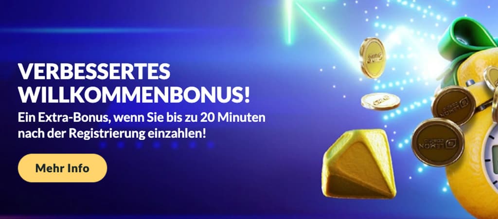 Live Cashback, Lemon Casino, Willkommensangebot