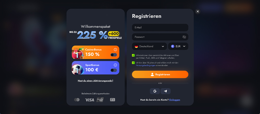 Registrierung – in wenigen Schritten zum Spielerkonto