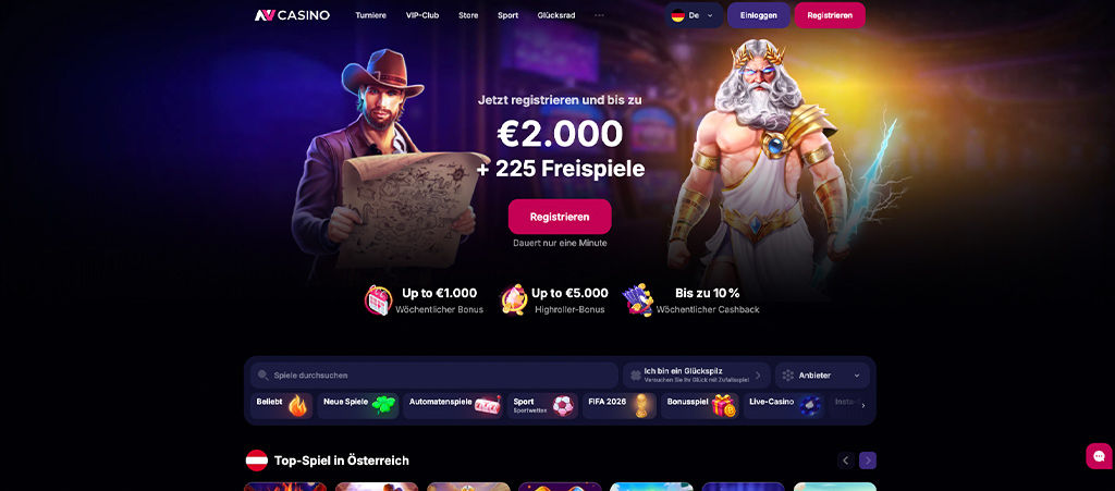 NV Casino Bewertung mit 2026 Spieleauswahl