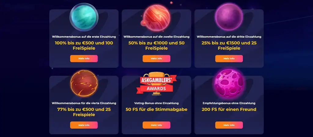 Cosmic Slot Casino Bonus Angebote