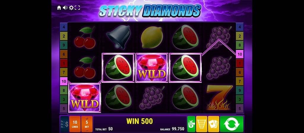 Sticky Diamonds, Diamant, Handy-Kasino