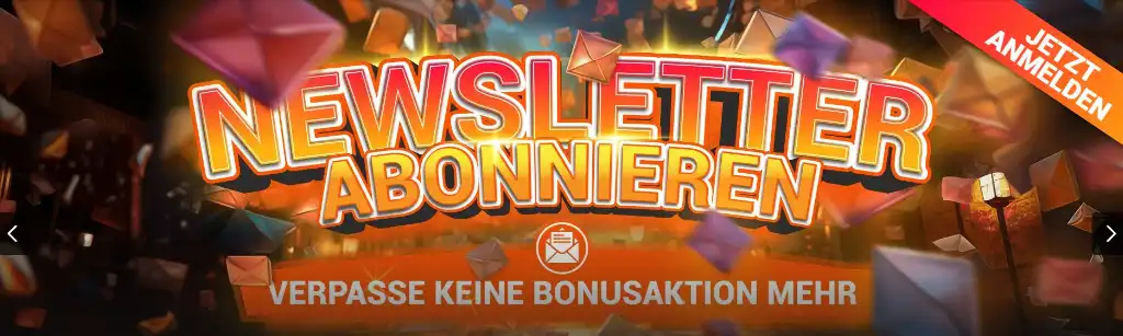 newsletter abonnieren, spielautomaten