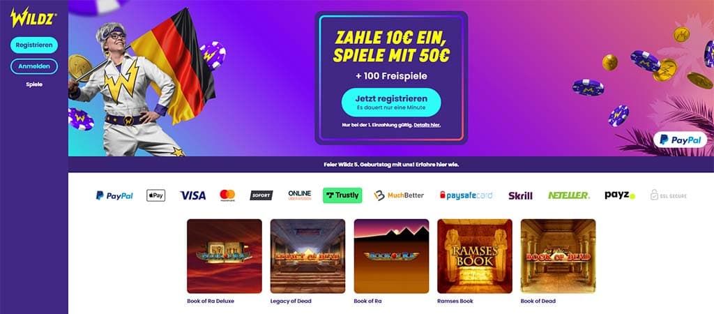 Wildz Casino, freispiele, jetzt registieren