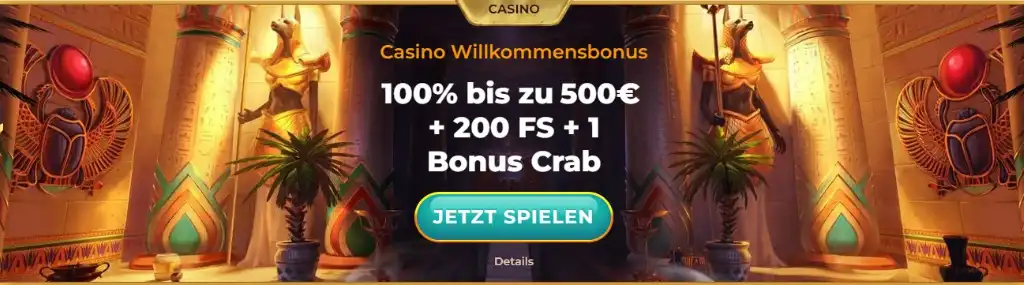 Willkommensbonus, AmunRa Casino, bonus crab