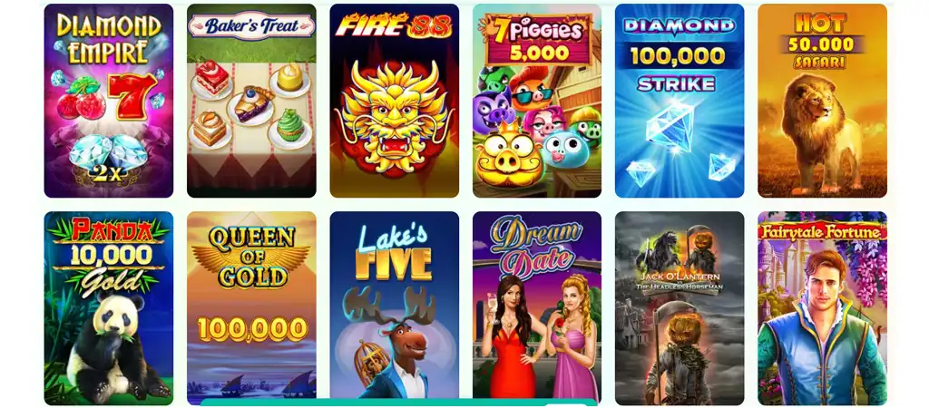 Angebot an Spielen, Online Spielautomaten, casino