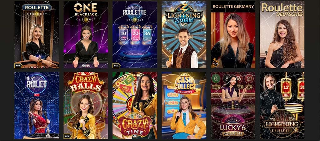 Roulette, Blackjack, Online-Glücksspiele, Tischspiele