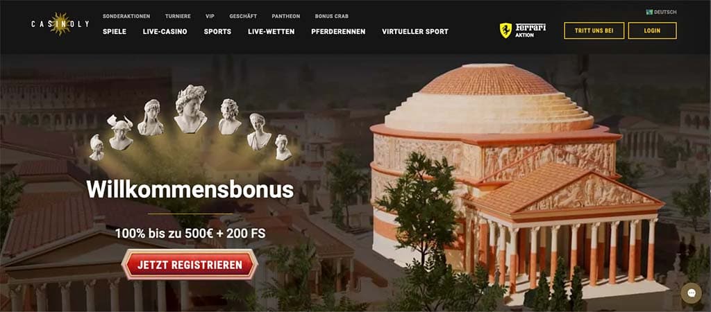 casinoly online casino, Startseite, Online-Glücksspiele